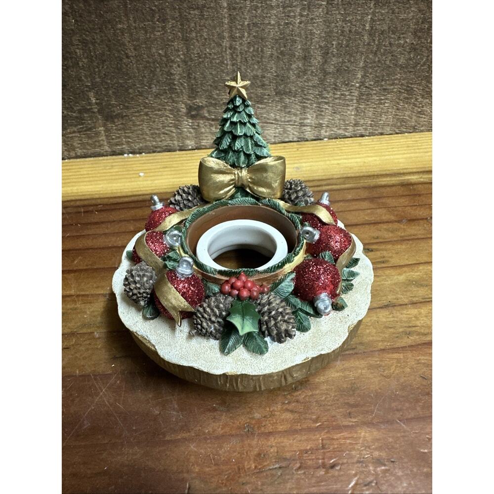 Our America Stay On Tops Christmas Bows And Baubles Candle Capper In Box